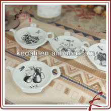 ceramic teabag holder with color design